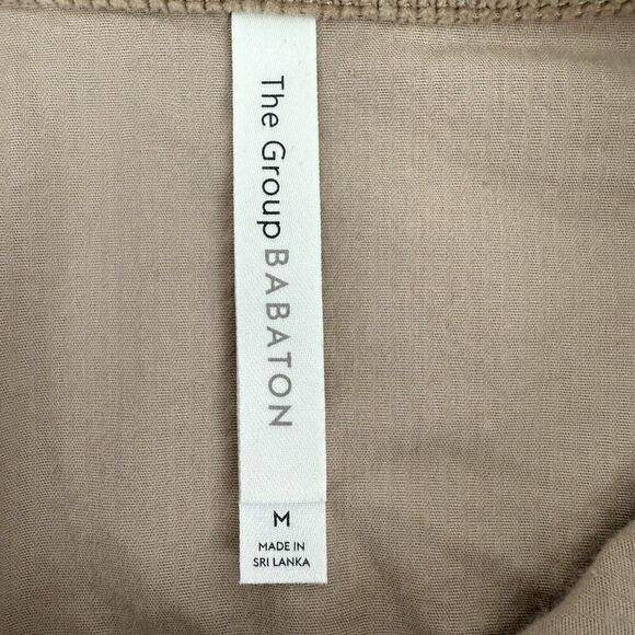 Aritzia Babaton Graydon Corduroy Shirt M Button Up Cropped Camel Tan Long Sleeve - Picture 11 of 16